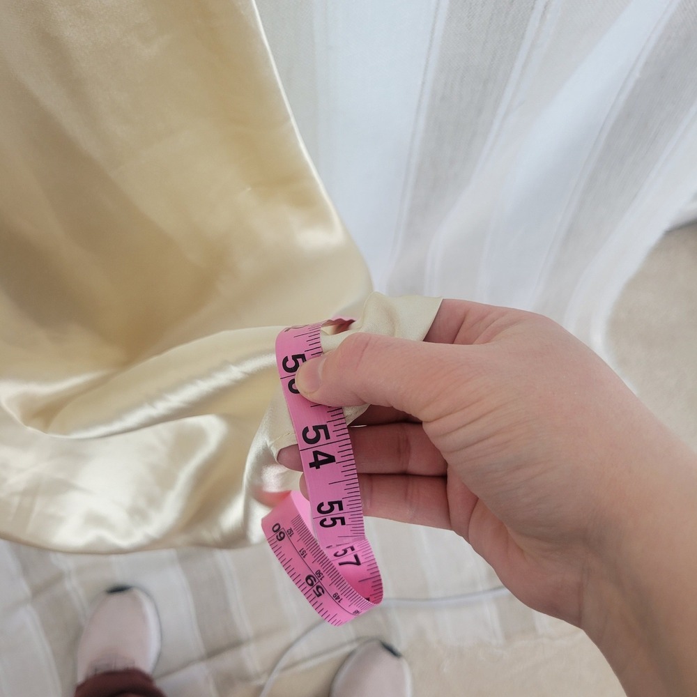 Vintage Flora Nikrooz Sheer Peignoir Robe Nightgown Cream Ivory Size Large/XL - Picture 14 of 16